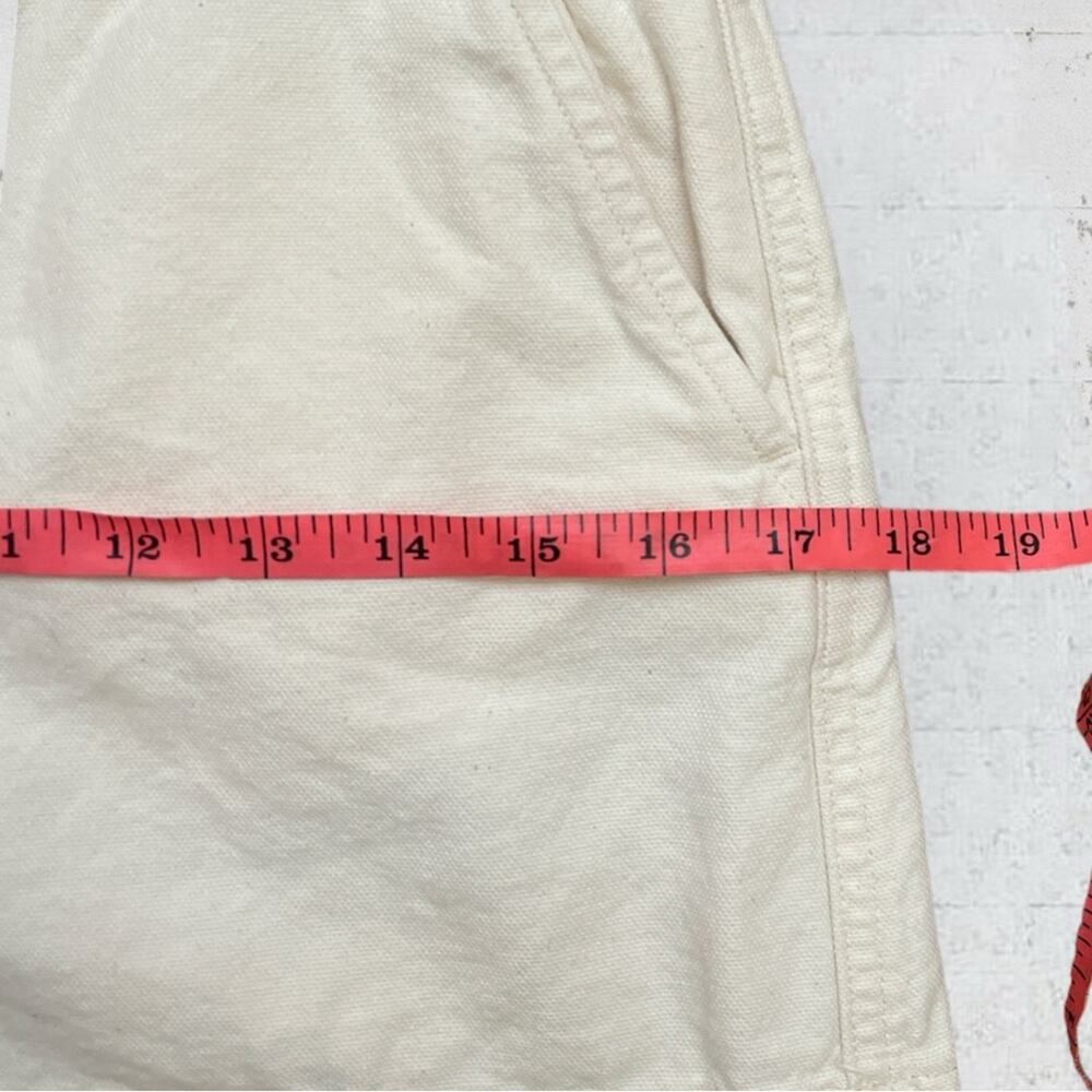 Everlane Canvas Stamp Mini Skirt Ecru Size 6 Minimalist Capsule Wardrobe - Picture 9 of 10